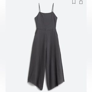 Dark Grey Z SUPPLY Ruched Back Jumpsuit —Large NWT